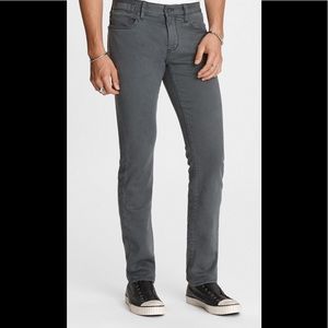 John Varvatos Bowery Slim Straight Charcoal Denim